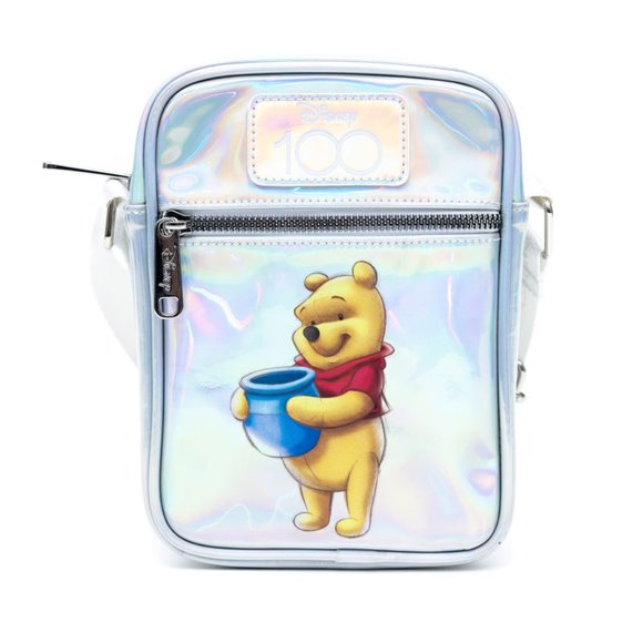 X Disney 100th Anniversary Winnie the Pooh 2PC Holographic Crossbody Bag Set - Picture 3 of 7
